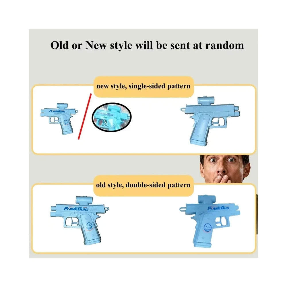 Nowa gorąca zewnętrzna przenośna dwustronna pistolet na wodę do żartów odwrócony strumień wody kreatywna zabawka prezent dla chłopca