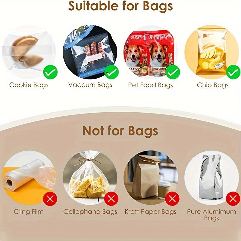 Mini zgrzewarka do torebek, przenośny klips do torebek plastikowych, maszyna do zgrzewania żywności, zgrzewarka do przekąsek, gadżety kuchenne