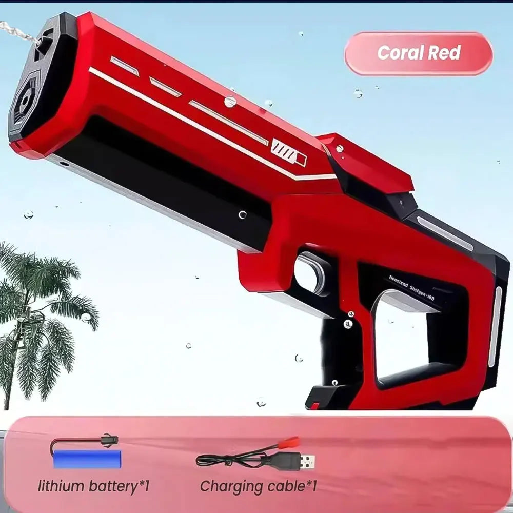 Nowe elektryczne zabawki wodne pistolety lato odkryty plaża bitwa gra w pełni automatyczna indukcja wchłaniająca wodę pistolety natryskowe dla chłopców prezent