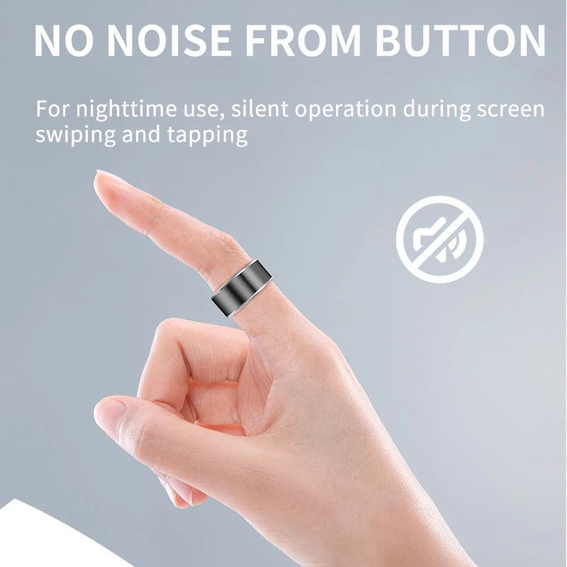 Inteligentny pierścień dotykowy Bluetooth, ładowalny z bazą ładującą. Połącz z telefonem lub tabletem, przewijanie stron wideo i zdjęć.