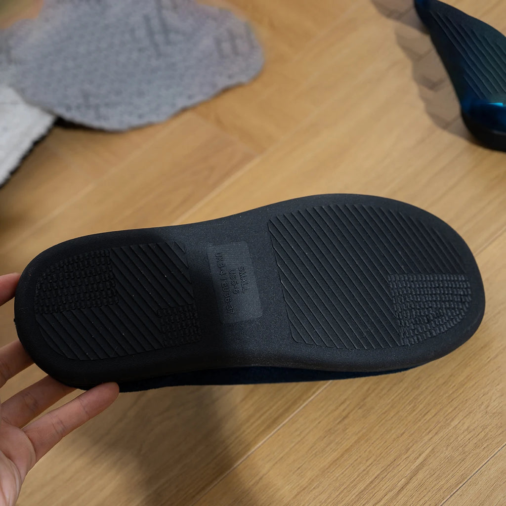 Damskie kapcie domowe Kontrastujący kolor Modne kapcie typu half-pack Odpowiednie na wiosnę jesień zimę Damskie antypoślizgowe bawełniane