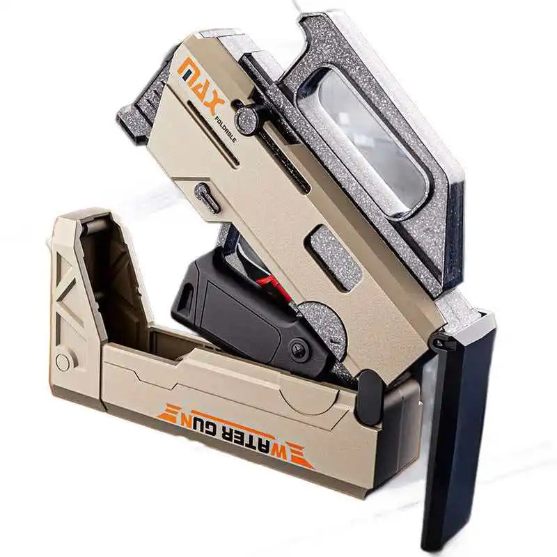 FMG9 Składany Pistolet Maszynowy na Wodę z Manualnym Ogniem Ciągłym, Bardzo Dużym Zasięgiem i Dużą Pojemnością, Zabawka do Wody Pistolet na Wodę