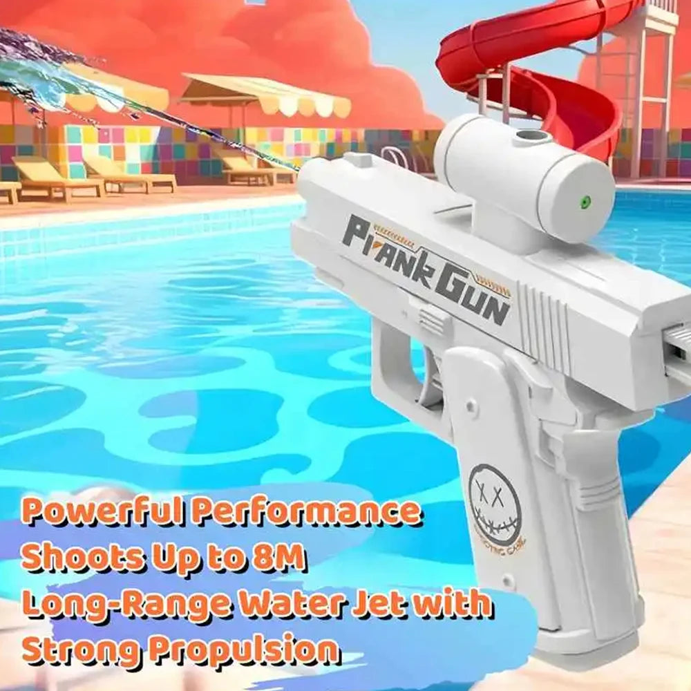 Nowa gorąca zewnętrzna przenośna dwustronna pistolet na wodę do żartów odwrócony strumień wody kreatywna zabawka prezent dla chłopca