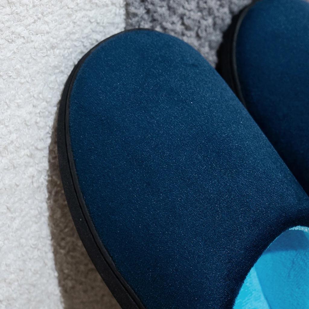 Damskie kapcie domowe Kontrastujący kolor Modne kapcie typu half-pack Odpowiednie na wiosnę jesień zimę Damskie antypoślizgowe bawełniane